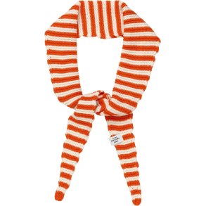 Mads Nrgaard -Trklde Crochet Momo Scarf - Fiery Red/ Vanilla Ice