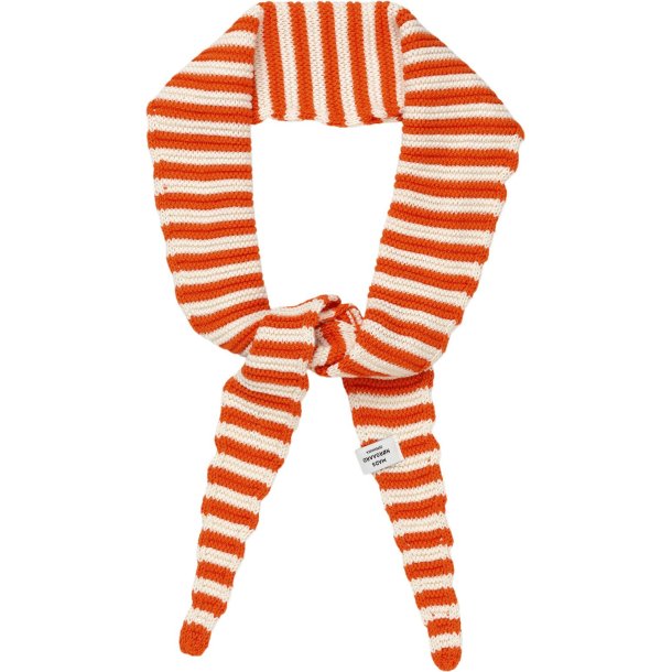 Mads Nrgaard -Trklde Crochet Momo Scarf - Fiery Red/ Vanilla Ice