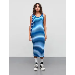 Mads Nrgaard - Kjole - 2x2 Cotton Stripe Ama - Surf The Web/Vanilla Ice