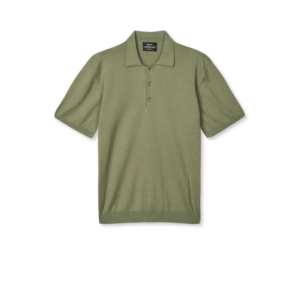 Mads Nrgaard - T-Shirt Tight Cotton Tristan Knit - Oil Green