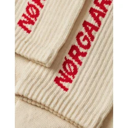 Mads Nrgaard - Tennissokker Single Logo Step Sock - Ecru