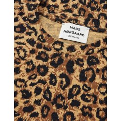 Mads Nrgaard - Bluse - 2x2 Cotton Tuba Tee - Leopard Black