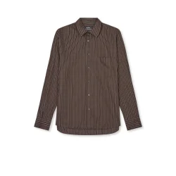 Mads Nrgaard - Skjorte Cotton Flannel Stripe Sune Shirt - Demitasse Stripe
