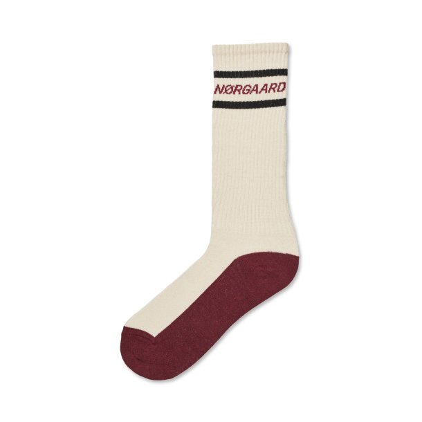 Mads Nrgaard - Tennissokker Single Sport Logo - Off White