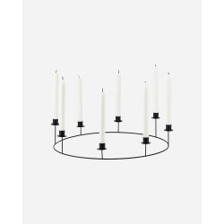 House Doctor - Candle Stand Ring - Black
