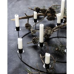 House Doctor - Candle Stand Ring - Black