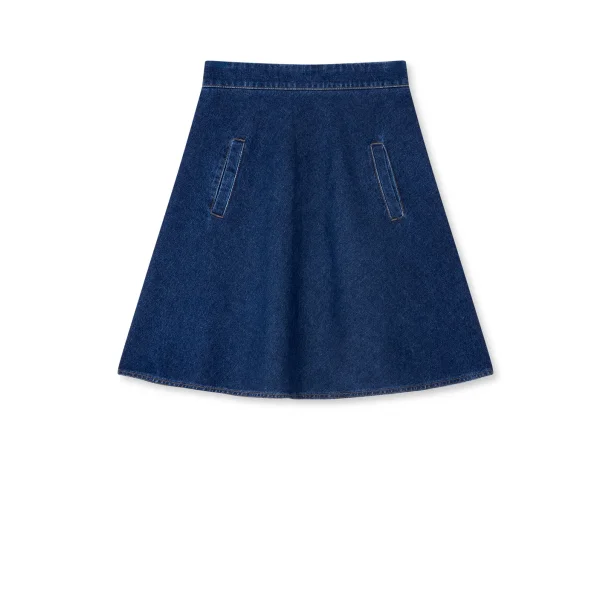 Mads N�rgaard - Luke Denim Stelly Skirt - Mid Blue Denim