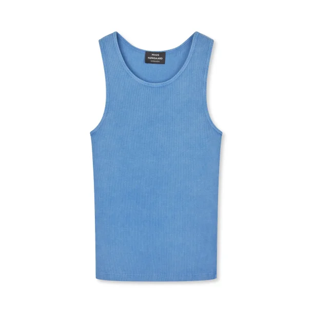 Mads N�rgaard - Rib Cotton Bruce Tanktop - Bright Cobalt
