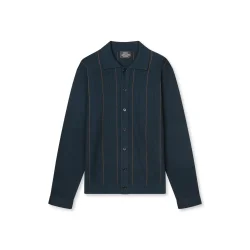 Mads N�rgaard - Classy Brando Polo Knit - Sky Captain