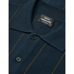 Mads N�rgaard - Classy Brando Polo Knit - Sky Captain