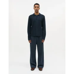 Mads N�rgaard - Classy Brando Polo Knit - Sky Captain