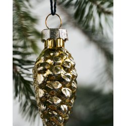 House Doctor - Glasornameneter Glint Kogle, Agern - Guld