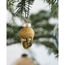 House Doctor - Glasornameneter Glint Kogle, Agern - Guld