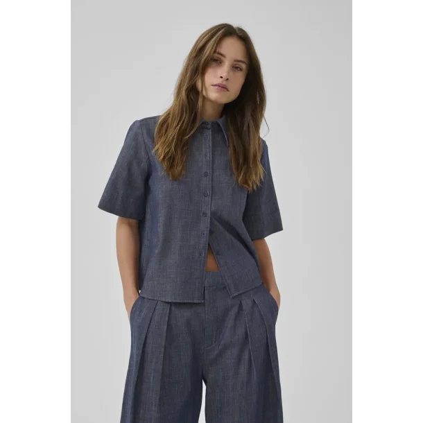 My Essential Wardrobe - Skjorte  Dazzie Shirt - Dark Blue Wash