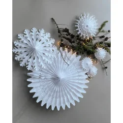 House Doctor - Papirsophng Snefnug Paper Fan - White