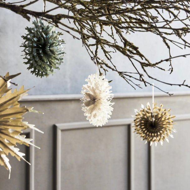 House Doctor - Papirsophng Snefnug Paper Fan - Golden