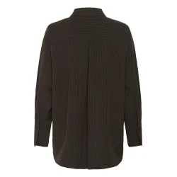 My Essential Wardrobe - Skjorte - Vitta - Espresso W. stripe