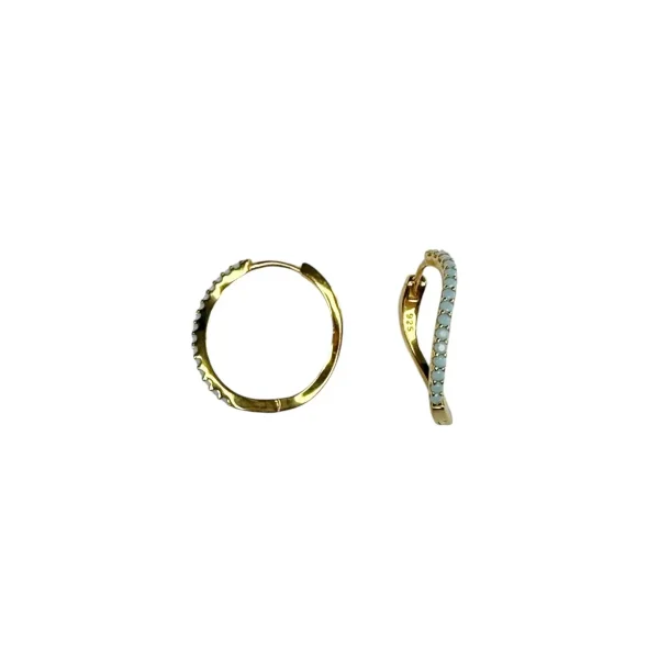 Pico Copenhagen - Amelia Petit Hoops - Light Blue