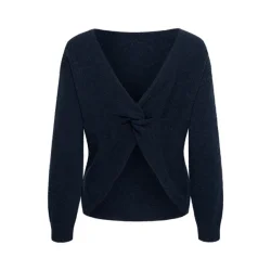 Essential Wardrobe - HuxiMW Knot Knit Pullover - Dark Sapphire Blue Mel