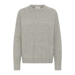 My Essential Wardrobe - The Knit Crewneck - Light Grey Melange