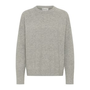 My Essential Wardrobe - The Knit Crewneck - Light Grey Melange