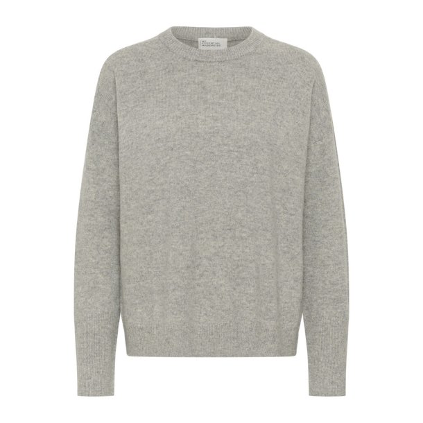 My Essential Wardrobe - The Knit Crewneck - Light Grey Melange