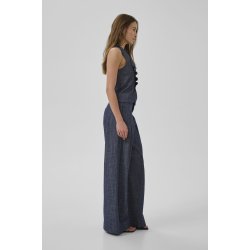 My Essential Wardrobe - Bukser Dazzie High Wide Pant - Dark Blue Wash
