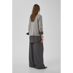 My Essential Wardrobe - The Knit Crewneck - Light Grey Melange