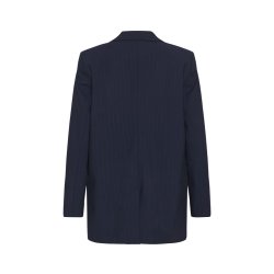 My essential Wardrobe - Lana Boxy Blazer - Dark sapphire Blue W. Stripe