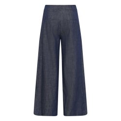 My Essential Wardrobe - Bukser Dazzie High Wide Pant - Dark Blue Wash