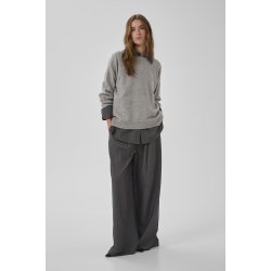 My Essential Wardrobe - The Knit Crewneck - Light Grey Melange