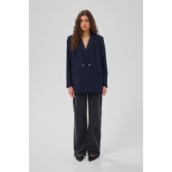 My essential Wardrobe - Lana Boxy Blazer - Dark sapphire Blue W. Stripe