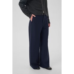 My Essential Wardrobe - Bukser Lana X- Wide Pant - Dark sapphire Blue W. Stripe