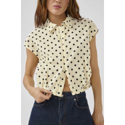 My Essential Wardrobe - Skjorte - Nada Short Shirt - Lemon Icing W.Dots
