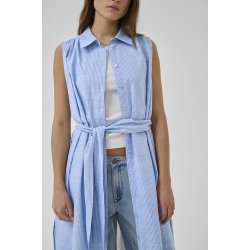 Essential Wardrobe - Skjortekjole - Sunna Sleeveless - Silver Lake Blue Striped