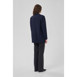My essential Wardrobe - Lana Boxy Blazer - Dark sapphire Blue W. Stripe