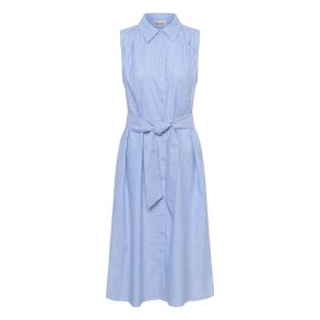 Essential Wardrobe - Skjortekjole - Sunna Sleeveless - Silver Lake Blue Striped