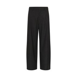 My Essential Wardrobe - Bukser Lana X- Wide Pant - Dark sapphire Blue W. Stripe