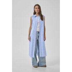 Essential Wardrobe - Skjortekjole - Sunna Sleeveless - Silver Lake Blue Striped