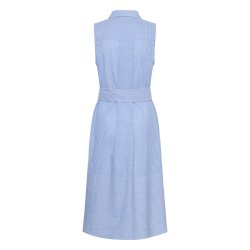Essential Wardrobe - Skjortekjole - Sunna Sleeveless - Silver Lake Blue Striped