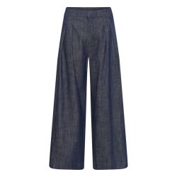 My Essential Wardrobe - Bukser Dazzie High Wide Pant - Dark Blue Wash