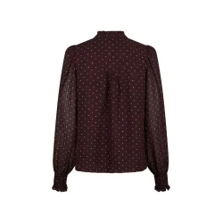 Neo Noir - Skjortebluse Astrida Dotted Blouse - Burgundy