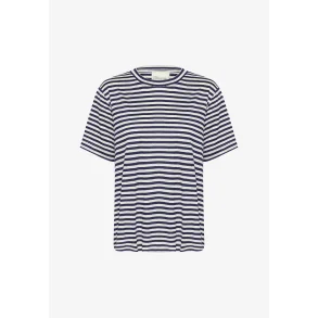 My Essential Wardrobe - Lisa Striped Tee - Dark Sapphire Blue