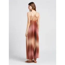 Imperial - Plisse Kjole  ACCEFEEP - Rosa/Cognac