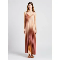 Imperial - Plisse Kjole  ACCEFEEP - Rosa/Cognac