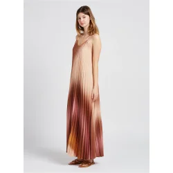 Imperial - Plisse Kjole  ACCEFEEP - Rosa/Cognac