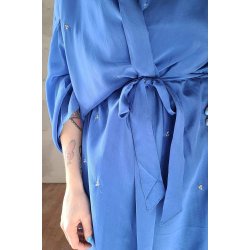 Relove And Roses - Lang Silke Kimono - Bl