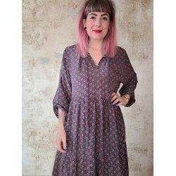 Relove And Roses - Kjole Malou - Bl &amp; Bordeaux