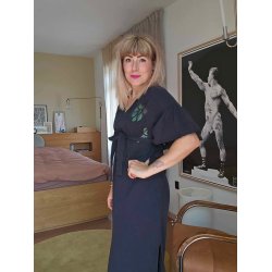 Sissel Edelbo - Kjole Charm Organicc Caftan - Sort