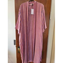 Relove And Roses - Lang Silke Kimono - Rosa